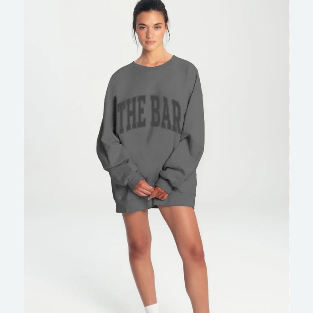 Slate grey the bar varsity sweatshirt new never worn